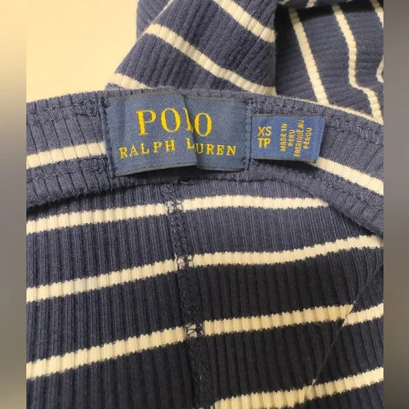 Polo Ralph Lauren Navy Blue and White Stripes Pencil Skirt - Picture 9 of 9